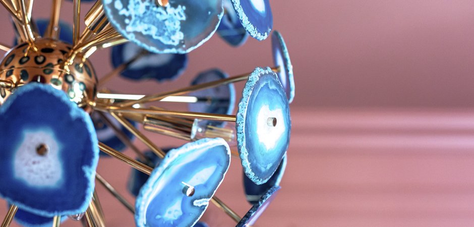 Люстра BRANQUINHO CHANDELIER AGATE blue Люстра BRANQUINHO CHANDELIER AGATE blue - Loft-Concept в Тюмени