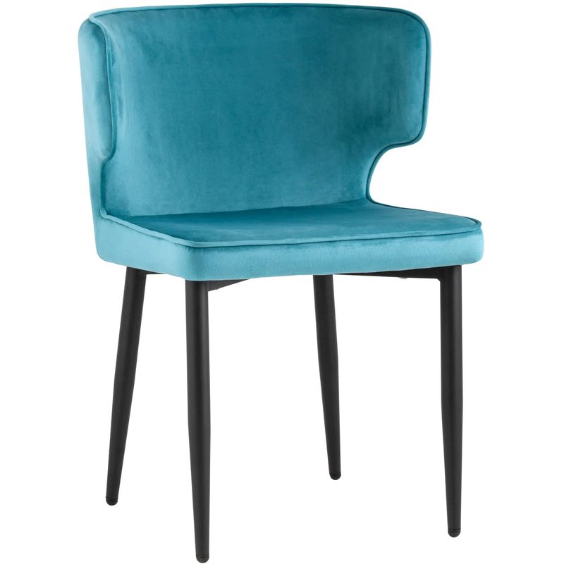 Стул Mateo Chair Бирюзовый Велюр Бирюзовый Черный Стул Mateo Chair Бирюзовый Велюр Бирюзовый Черный в Тюмени | Loft Concept