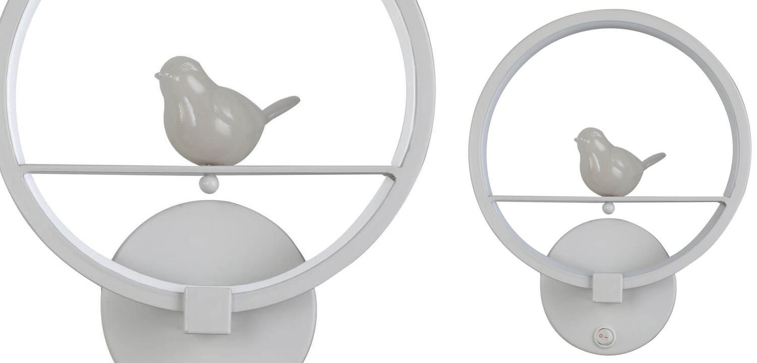 Бра Bird Ring Sconce white - фото