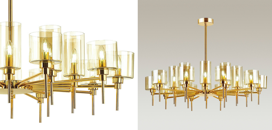 Люстра AXO Light Spillray Gold Lamps 20 Люстра AXO Light Spillray Gold Lamps 20 - Loft-Concept в Тюмени