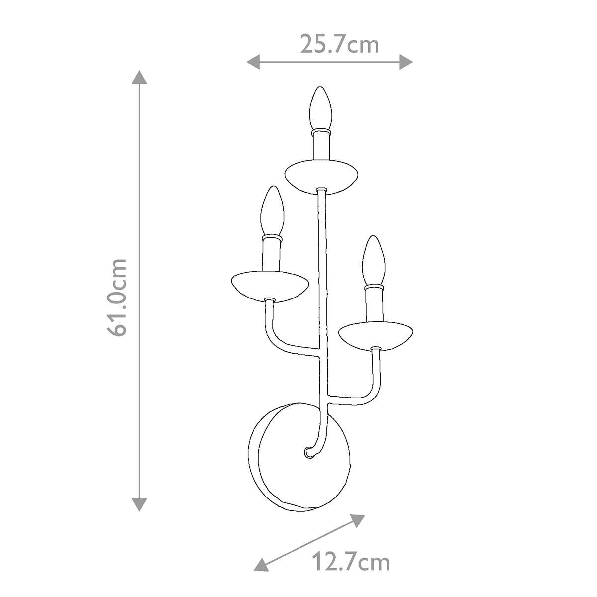 Бра с 3-мя лампами в форме свеч и фактурным покрытием Feiss в Тюмени
