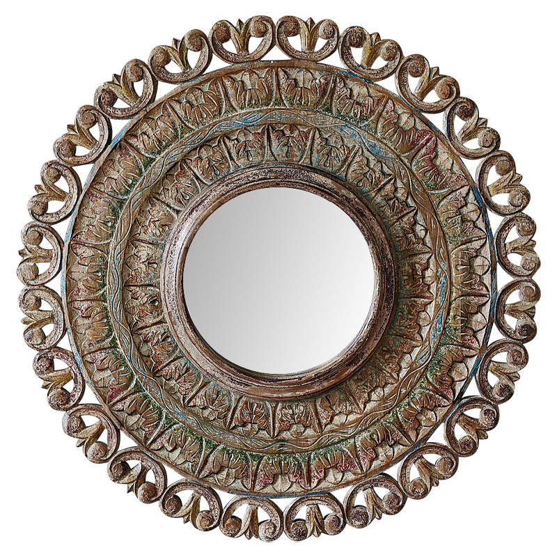 Зеркало в резной раме Manjula Grey Mango Carved Mirror Бежевый Мульти Зеркало в резной раме Manjula Grey Mango Carved Mirror Бежевый Мульти в Тюмени | Loft Concept