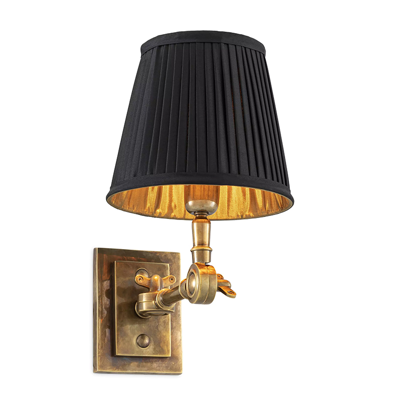 Бра Eichholtz Wall Lamp Wentworth Brass Черный Винтажная латунь Бра Eichholtz Wall Lamp Wentworth Brass Черный Винтажная латунь в Тюмени | Loft Concept