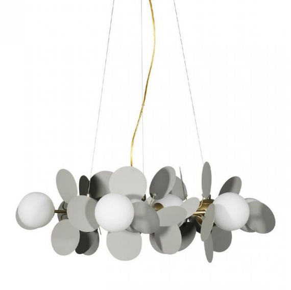 Люстра MATISSE Chandelier circle Gray диаметр 70 Серый Золотой Белый Люстра MATISSE Chandelier circle Gray диаметр 70 Серый Золотой Белый в Тюмени | Loft Concept