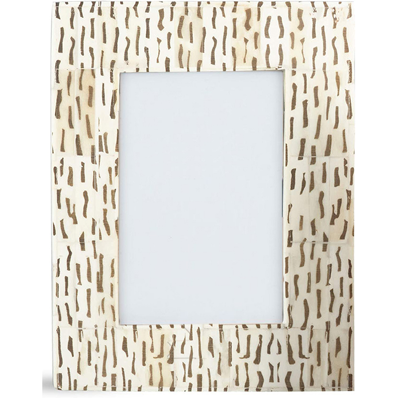 Фоторамка кость Beige Indian Bone Inlay photo frame Бежевый Коричневый Фоторамка кость Beige Indian Bone Inlay photo frame Бежевый Коричневый в Тюмени | Loft Concept