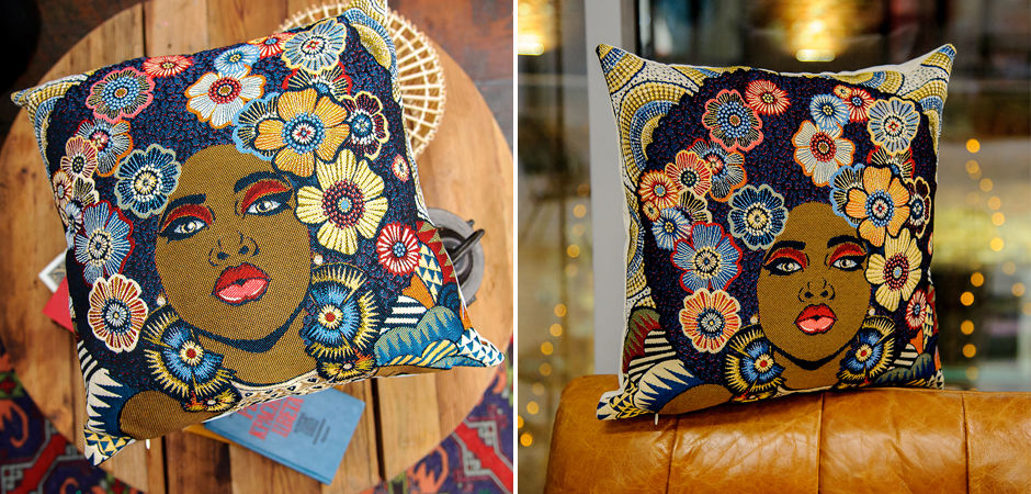 Декоративная подушка Girl in Flowers 2 - Loft-Concept в Тюмени