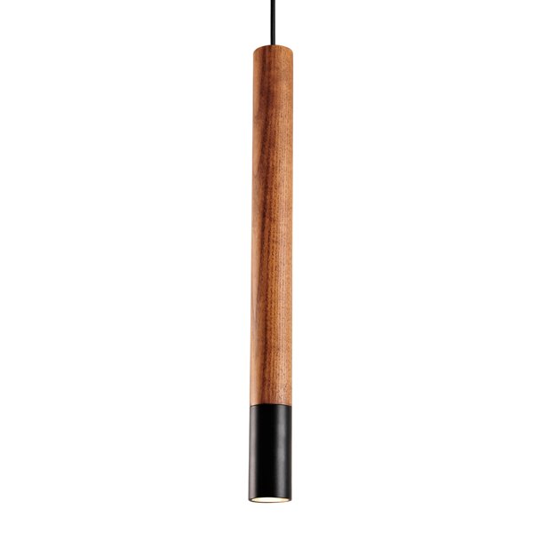 Подвесной светильник Trumpet Wood Black Pendant Lamp Коричневый Черный Подвесной светильник Trumpet Wood Black Pendant Lamp Коричневый Черный в Тюмени | Loft Concept