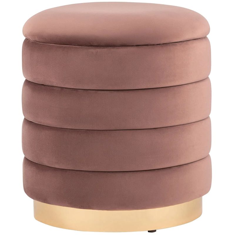 Пуф с ящиком Charlotte пыльно-розовый Glossy Velor Розовый пастельный Пуф с ящиком Charlotte пыльно-розовый Glossy Velor Розовый пастельный в Тюмени | Loft Concept