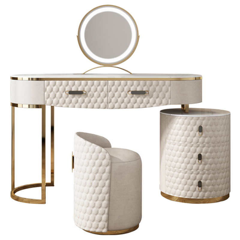 Трельяж Kathryn Bedroom Dressing Table White Белый Глянцевое золото Белый Мрамор Bianco Трельяж Kathryn Bedroom Dressing Table White Белый Глянцевое золото Белый Мрамор Bianco в Тюмени | Loft Concept