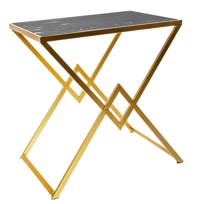 Приставной стол Marble Countertop Table черный мрамор Черный Мрамор Nero Золотой Приставной стол Marble Countertop Table черный мрамор Черный Мрамор Nero Золотой в Тюмени | Loft Concept
