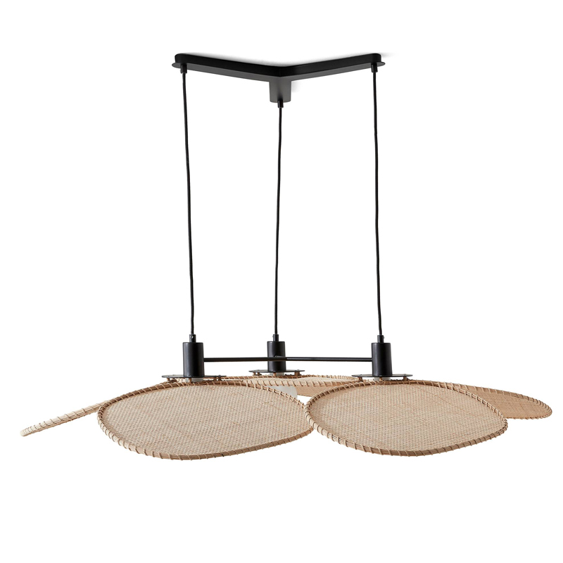 Люстра Wicker Leaves Chandelier Черный Бежевый Люстра Wicker Leaves Chandelier Черный Бежевый в Тюмени | Loft Concept