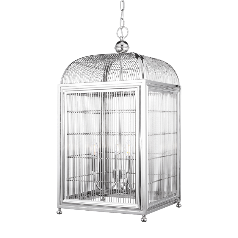 Люстра клетка Bird cage chrome Lantern Falcon Хром Люстра клетка Bird cage chrome Lantern Falcon Хром в Тюмени | Loft Concept