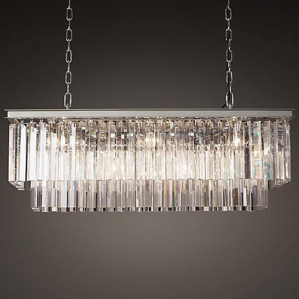 Люстра RH 1920S ODEON CLEAR GLASS FRINGE nickel Хром Люстра RH 1920S ODEON CLEAR GLASS FRINGE nickel Хром в Тюмени | Loft Concept