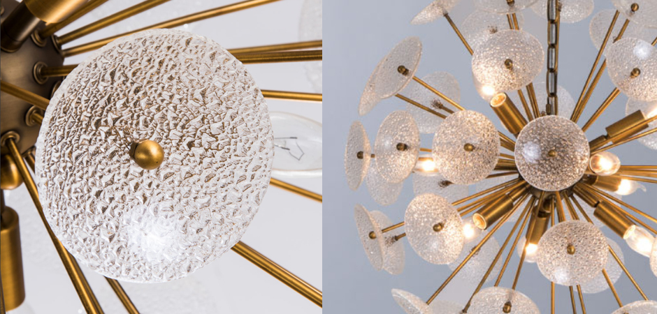 Люстра Sputnik Textured Glass White Chandelier Люстра Sputnik Textured Glass White Chandelier - Loft-Concept в Тюмени