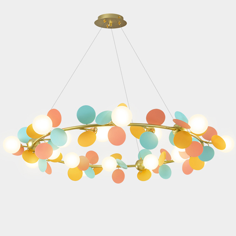 Люстра MATISSE Chandelier circle multicolor Золотой Белый Мульти Люстра MATISSE Chandelier circle multicolor Золотой Белый Мульти в Тюмени | Loft Concept