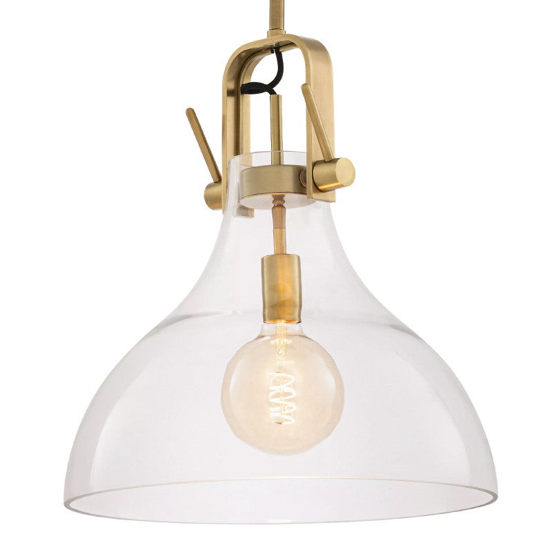 Подвесной светильник Eichholtz Lamp Connery Brass Латунь Прозрачное Стекло в Тюмени | Loft Concept 