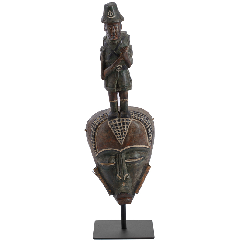 Маска African Mask Hunter Коричневый Черный Маска African Mask Hunter Коричневый Черный в Тюмени | Loft Concept