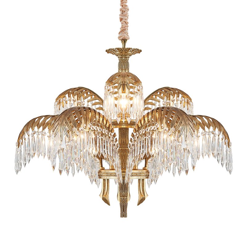Люстра CHANDELIER HILDEBRANDT L Латунь Прозрачное Стекло Люстра CHANDELIER HILDEBRANDT L Латунь Прозрачное Стекло в Тюмени | Loft Concept