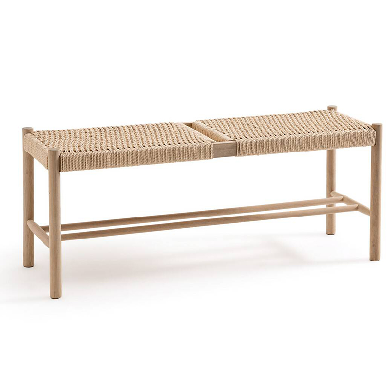 Банкетка Enzo Wicker Beige Banquet Древесина Банкетка Enzo Wicker Beige Banquet Древесина в Тюмени | Loft Concept