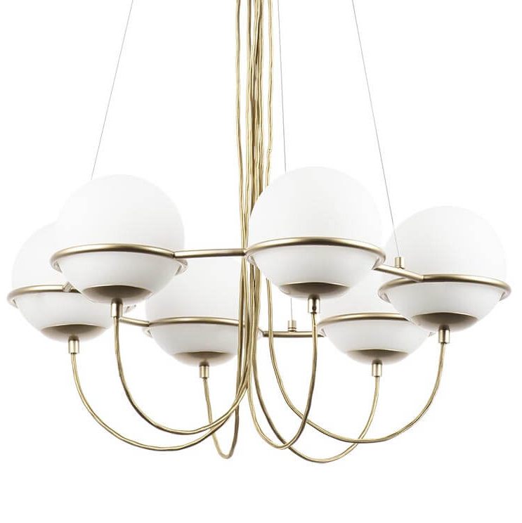 Люстра Melissa Chandelier Champagne 6 Белый Золотой Шампань Люстра Melissa Chandelier Champagne 6 Белый Золотой Шампань в Тюмени | Loft Concept