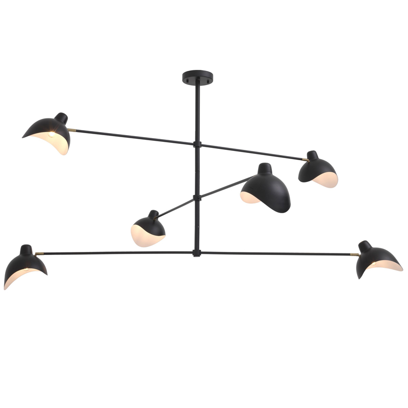 Люстра Eichholtz Chandelier Vince Black Латунь Античная полированная Черный Люстра Eichholtz Chandelier Vince Black Латунь Античная полированная Черный в Тюмени | Loft Concept