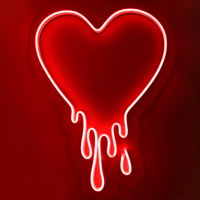 Неоновая настенная лампа Melted Heart Neon Wall Lamp Прозрачный Красный Неоновая настенная лампа Melted Heart Neon Wall Lamp Прозрачный Красный в Тюмени | Loft Concept