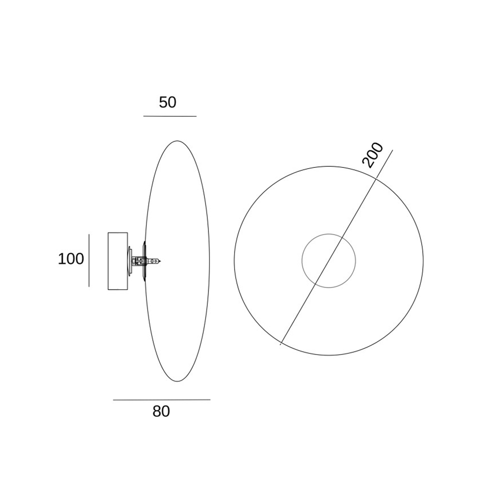 Бра в форме диска из натурального камня Cryptocrystalline Stone в Тюмени