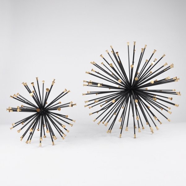 Декоративный элемент Black Roll Urchins Черный Золотой Декоративный элемент Black Roll Urchins Черный Золотой в Тюмени | Loft Concept