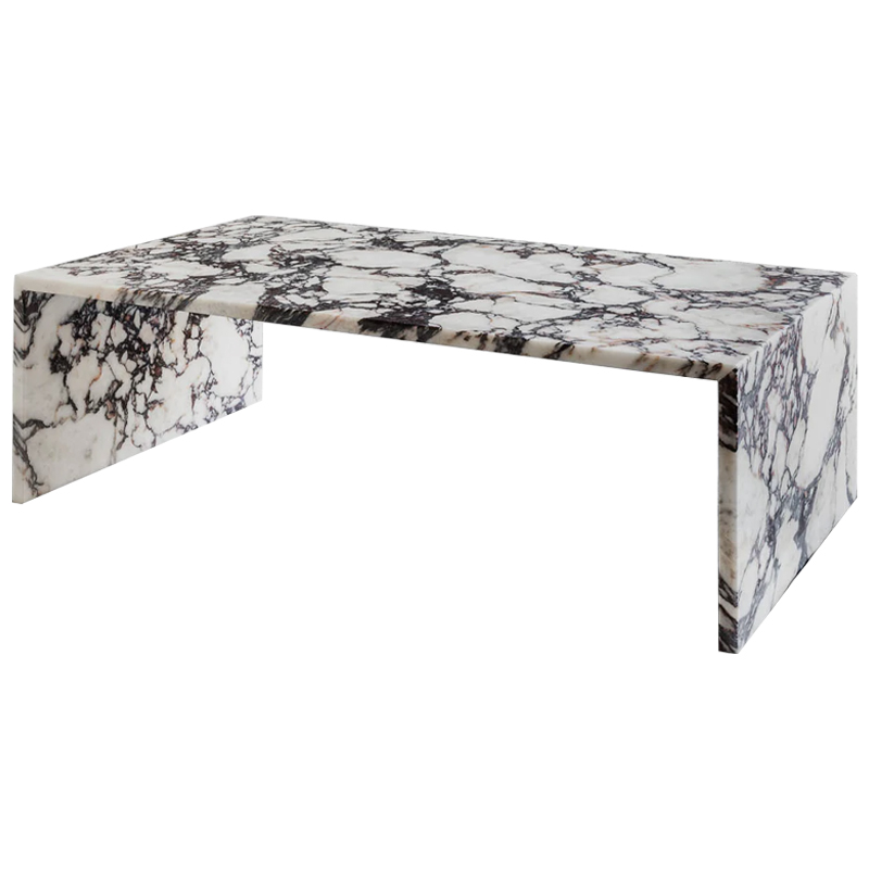 Кофейный стол Patricio Marble Coffee Table Белый Коричневый Молочный Кофейный стол Patricio Marble Coffee Table Белый Коричневый Молочный в Тюмени | Loft Concept