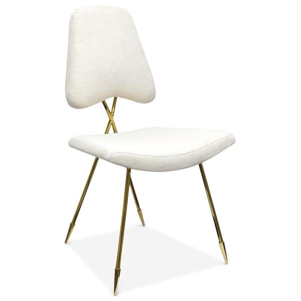 Стул Jonathan Adler Maxime Dining stool Бежево-серый Золотой Стул Jonathan Adler Maxime Dining stool Бежево-серый Золотой в Тюмени | Loft Concept