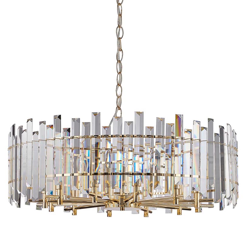 Люстра Langley Chandelier gold 80 Золотой Прозрачный Люстра Langley Chandelier gold 80 Золотой Прозрачный в Тюмени | Loft Concept