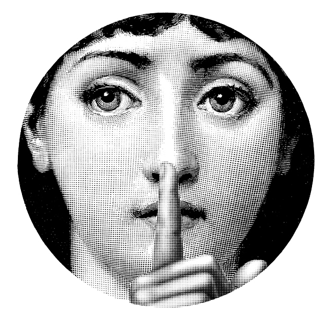 Декоративная тарелка Fornasetti 002 Черный Декоративная тарелка Fornasetti 002 Черный в Тюмени | Loft Concept