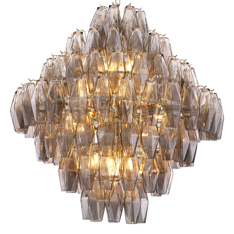 Люстра Eichholtz Chandelier Benini L Стекло Смок Никель Люстра Eichholtz Chandelier Benini L Стекло Смок Никель в Тюмени | Loft Concept