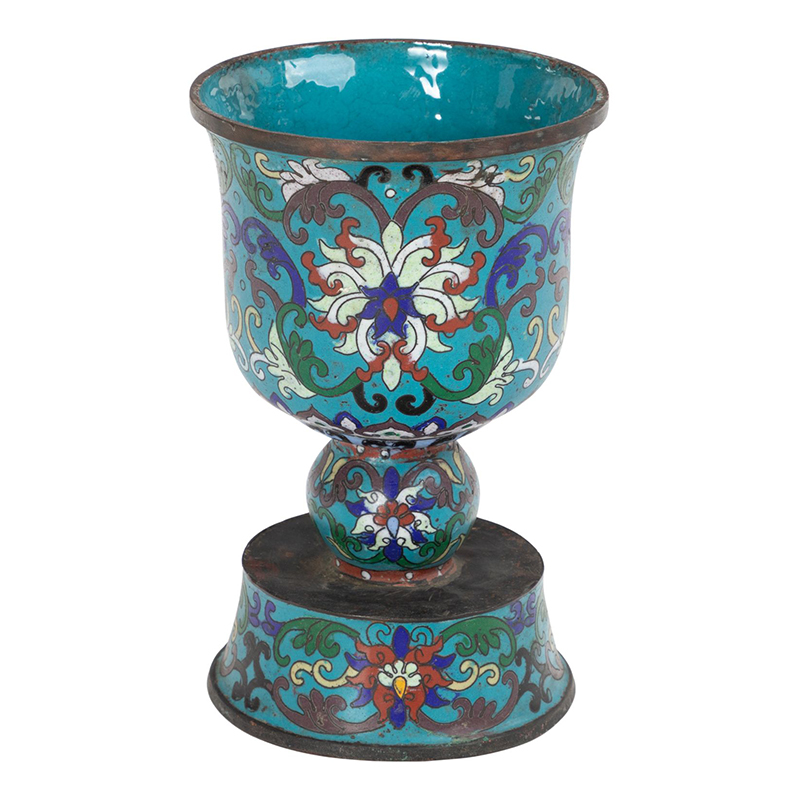 Подсвечник с орнаментом Cloisonne Синий Подсвечник с орнаментом Cloisonne Синий в Тюмени | Loft Concept