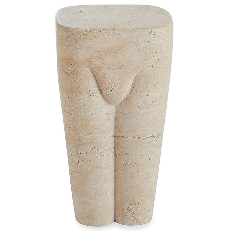 Приставной стол Tianna Travertine Side Table Бежевый Приставной стол Tianna Travertine Side Table Бежевый в Тюмени | Loft Concept