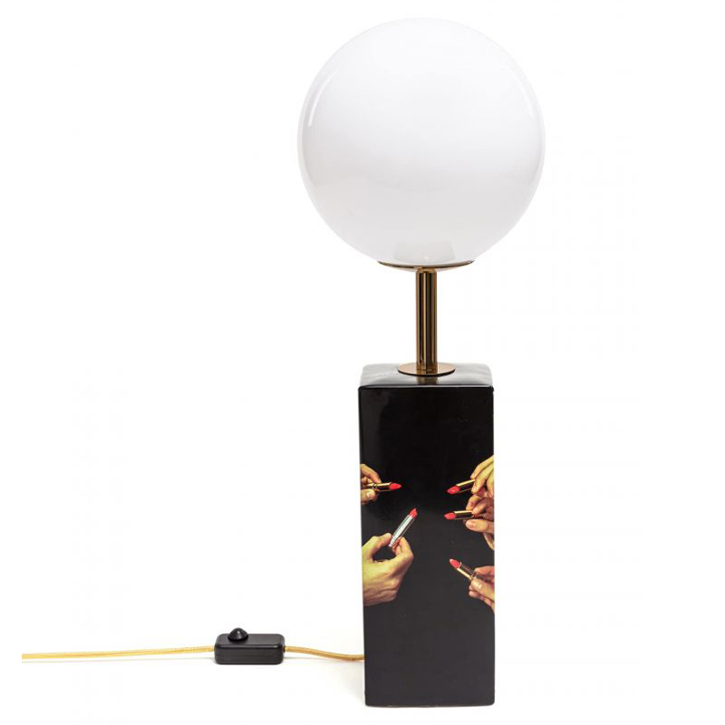 Настольная лампа Seletti Table Lamp Lipstick Черный Белый Мульти Настольная лампа Seletti Table Lamp Lipstick Черный Белый Мульти в Тюмени | Loft Concept