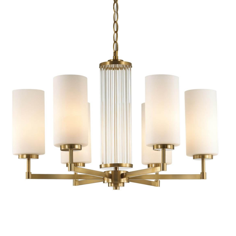 Люстра Pillars Chandelier Белый Золотой Люстра Pillars Chandelier Белый Золотой в Тюмени | Loft Concept
