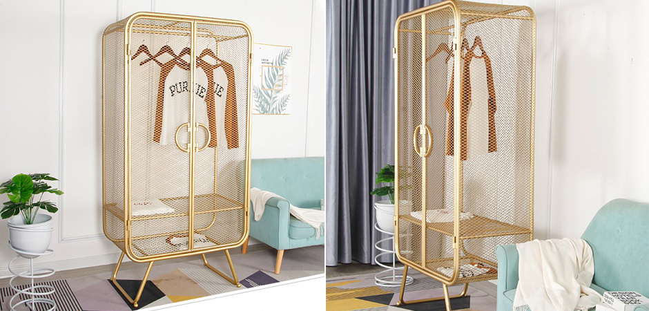 Шкаф Rhombic Grid Wardrobe Gold Шкаф Rhombic Grid Wardrobe Gold - Loft-Concept в Тюмени
