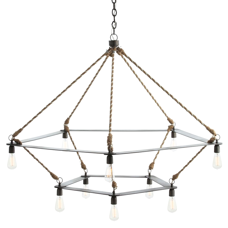 Люстра Arteriors MCINTYRE TWO TIERED CHANDELIER Черный Серый Люстра Arteriors MCINTYRE TWO TIERED CHANDELIER Черный Серый в Тюмени | Loft Concept