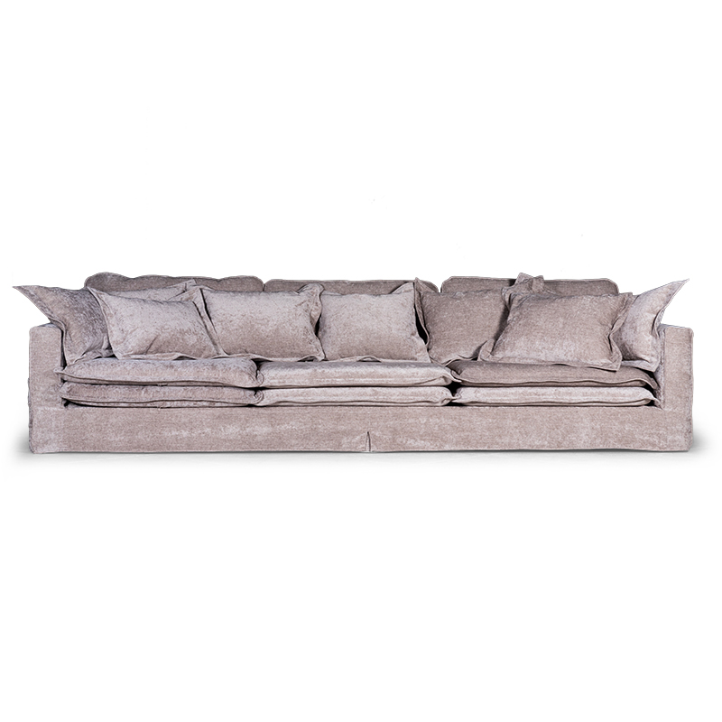 Диван Evelyn Gray Velour Sofa Светло-серый Диван Evelyn Gray Velour Sofa Светло-серый в Тюмени | Loft Concept