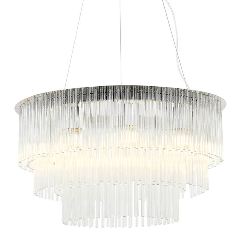 Люстра Harrison Chandelier chrome 9 lamp Хром Прозрачный Люстра Harrison Chandelier chrome 9 lamp Хром Прозрачный в Тюмени | Loft Concept