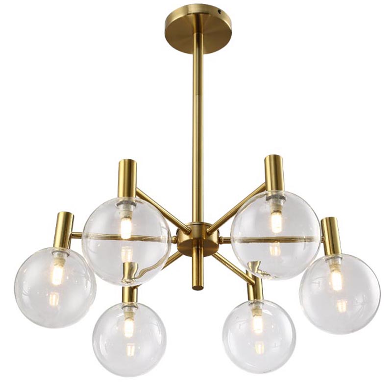 Люстра Holevier Chandelier 6 lamp Золотой Люстра Holevier Chandelier 6 lamp Золотой в Тюмени | Loft Concept