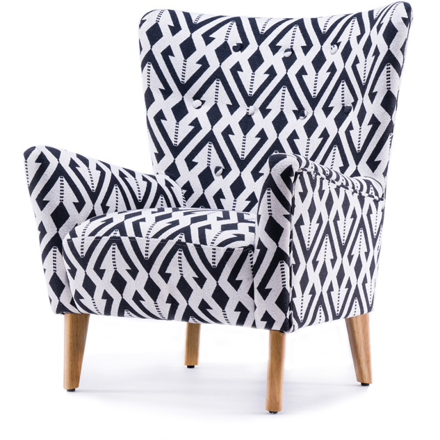 Кресло Black and White Triangle Chair Черно-белый Древесина Кресло Black and White Triangle Chair Черно-белый Древесина в Тюмени | Loft Concept