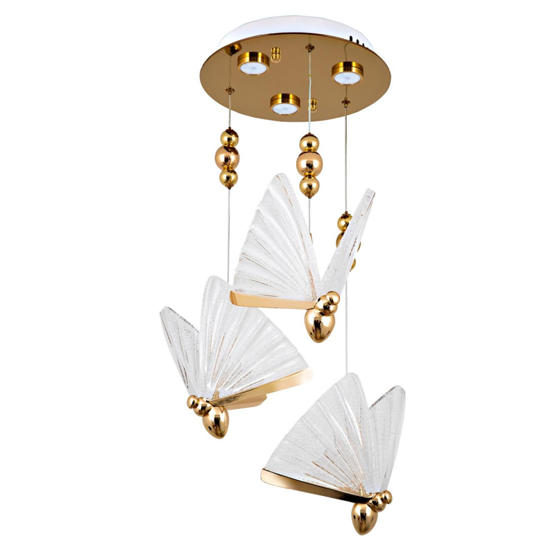 Тройной Подвесной Светильник Butterfly Золотой в Тюмени | Loft Concept 