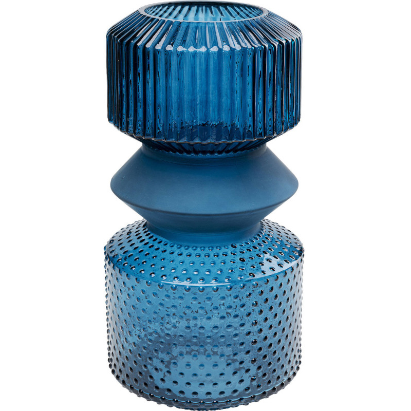 Ваза Geometric Blue Glass Vase 36 Синий Ваза Geometric Blue Glass Vase 36 Синий в Тюмени | Loft Concept