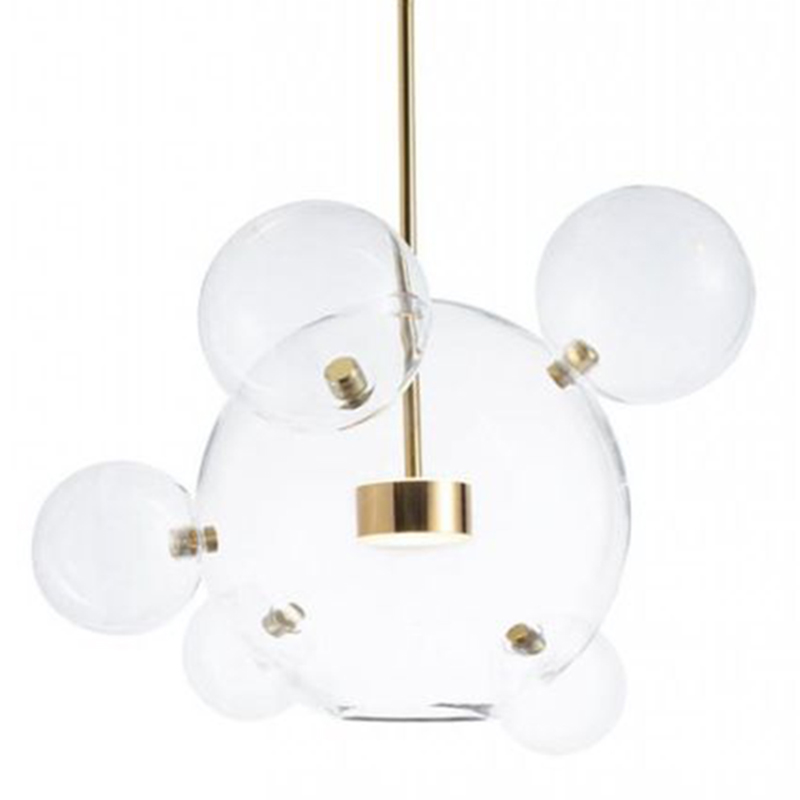 Подвесной Светильник Giopato & Coombes Bollr Pendant 6 BUBBLE LAMP золото Белый Золотой Прозрачное Стекло Подвесной Светильник Giopato & Coombes Bollr Pendant 6 BUBBLE LAMP золото Белый Золотой Прозрачное Стекло в Тюмени | Loft Concept