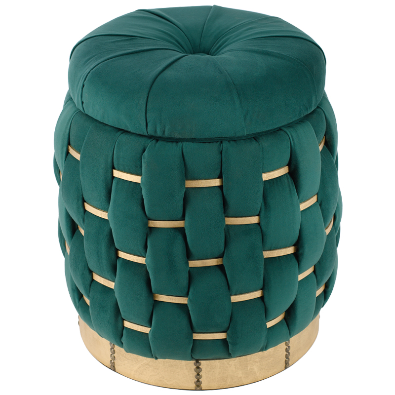 Пуф Verde Green Pouf Зеленый Золотой Пуф Verde Green Pouf Зеленый Золотой в Тюмени | Loft Concept