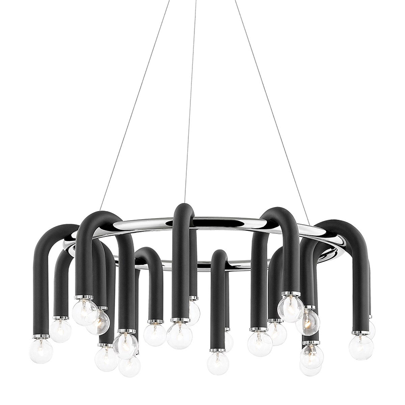 Люстра Paulson floppy chandelier round chrome Черный Хром Люстра Paulson floppy chandelier round chrome Черный Хром в Тюмени | Loft Concept