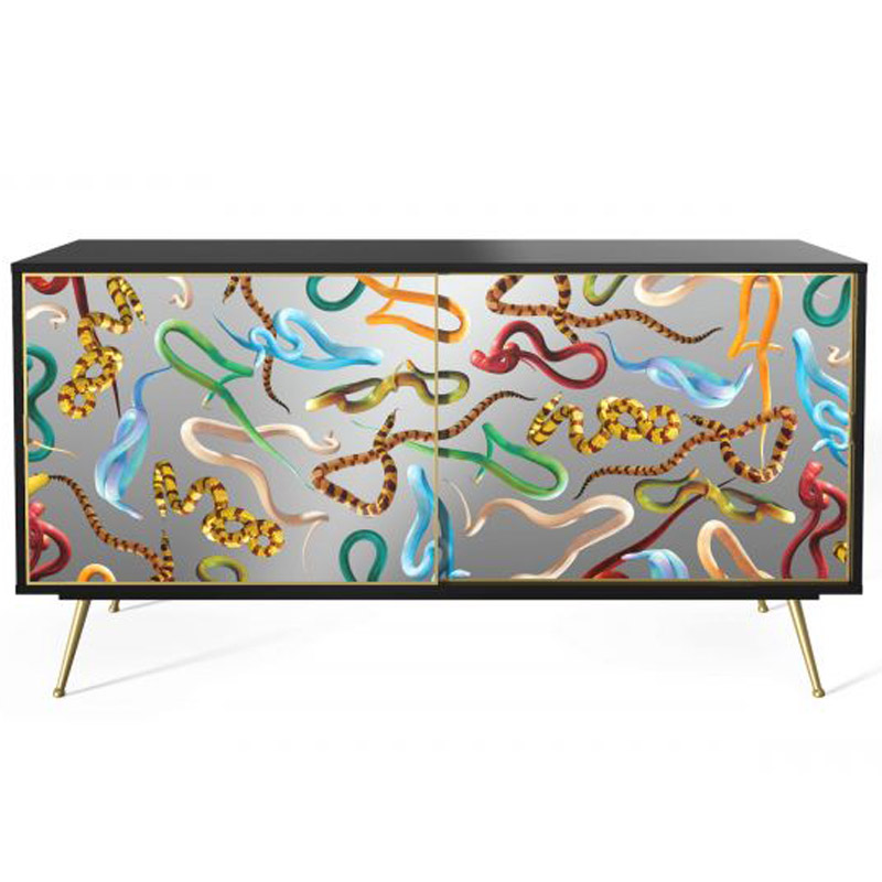 Комод Seletti Cabinet Sliding Door Snakes Мульти Золотой Шампань Черный Комод Seletti Cabinet Sliding Door Snakes Мульти Золотой Шампань Черный в Тюмени | Loft Concept
