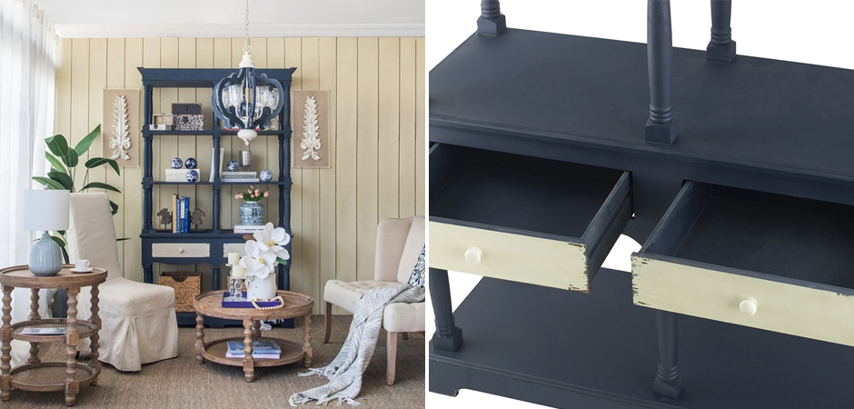 Винтажный Стеллаж Margery Blue - фото №1